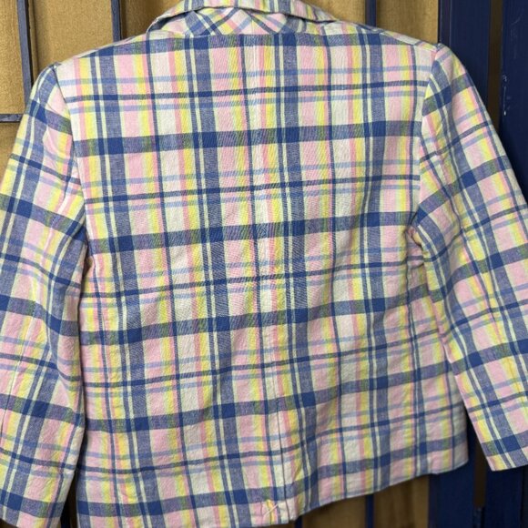 Janie and Jack Pastel Plaid Blazer – Size 2T - Picture 3 of 7